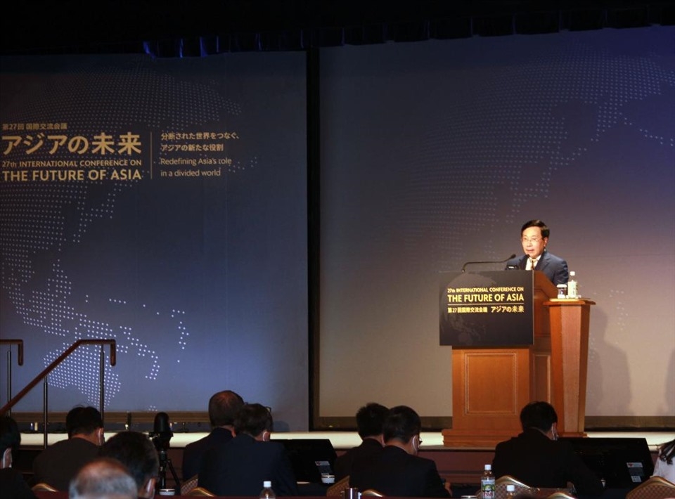 Phó Thủ tướng Thường trực Phạm Bình Minh tại Hội nghị Tương lai Châu Á. Ảnh: TTXVN
