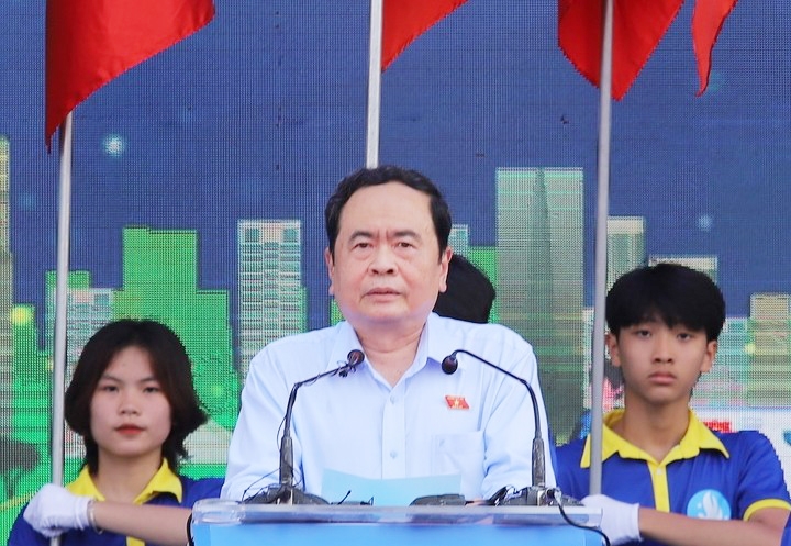 Ủy viên Bộ Chính trị, Phó Chủ tịch Thường trực Quốc Hội Trần Thanh Mẫn phát biểu chỉ đạo tại buổi lễ