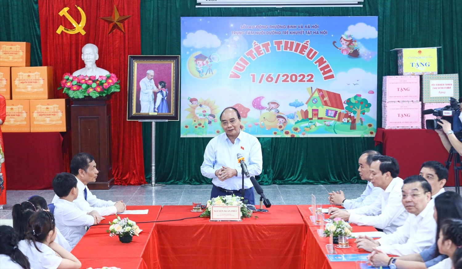  Chủ tịch nước Nguyễn Xuân Phúc phát biểu. Ảnh: VPCTN