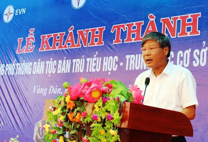 Ông Lê Minh Tuấn, Phó Tổng giám đốc EVNNPC phát biểu tại buổi Lễ 