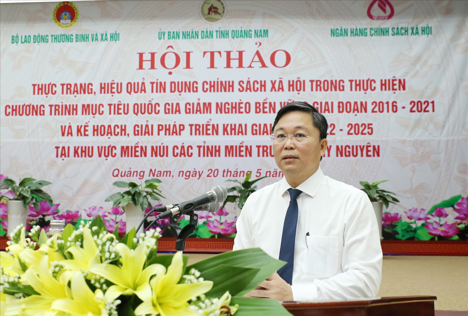 Chủ tịch UBND tỉnh Quảng Nam Lê Trí Thanh phát biểu tại Hội thảo