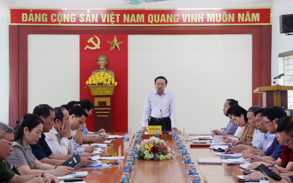 Bí thư Tỉnh ủy, Chủ tịch HĐND tỉnh Quảng Ninh Nguyễn Xuân Ký kết luận tại buổi làm việc với huyện Bình Liêu