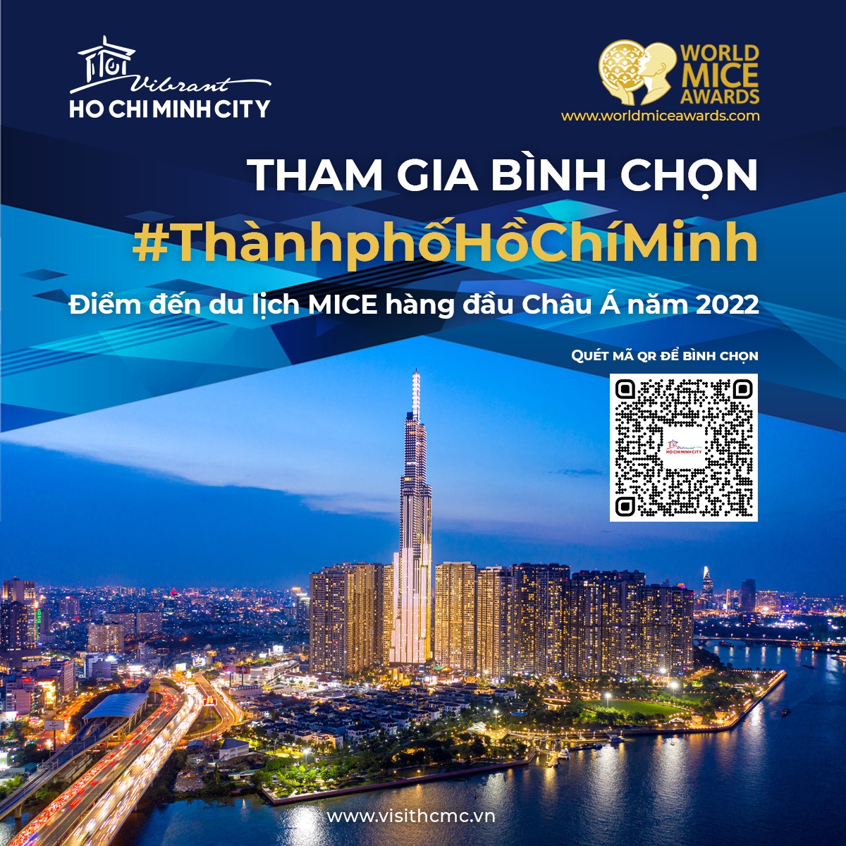 Cùng bình chọn để TP. Hồ Chí Minh trở thành “Điểm đến du lịch MICE hàng đầu châu Á” năm 2022