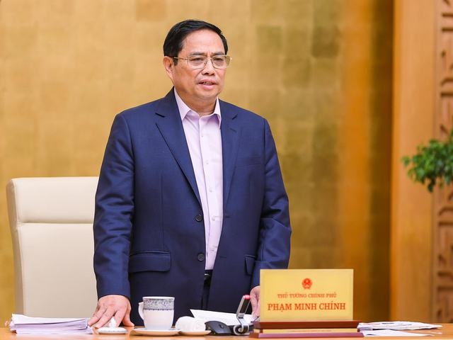 Thủ tướng Phạm Minh Chính chủ trì phiên họp Chính phủ thường kỳ tháng 5/2022 - Ảnh: VGP/Nhật Bắc