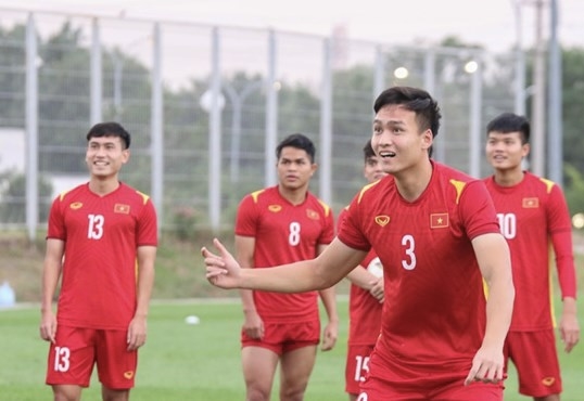 Toàn bộ cầu thủ U23 Việt Nam cho thấy tinh thần và thể trạng tốt sau khi trải qua 3 trận đấu vòng bảng. (Ảnh: VFF)
