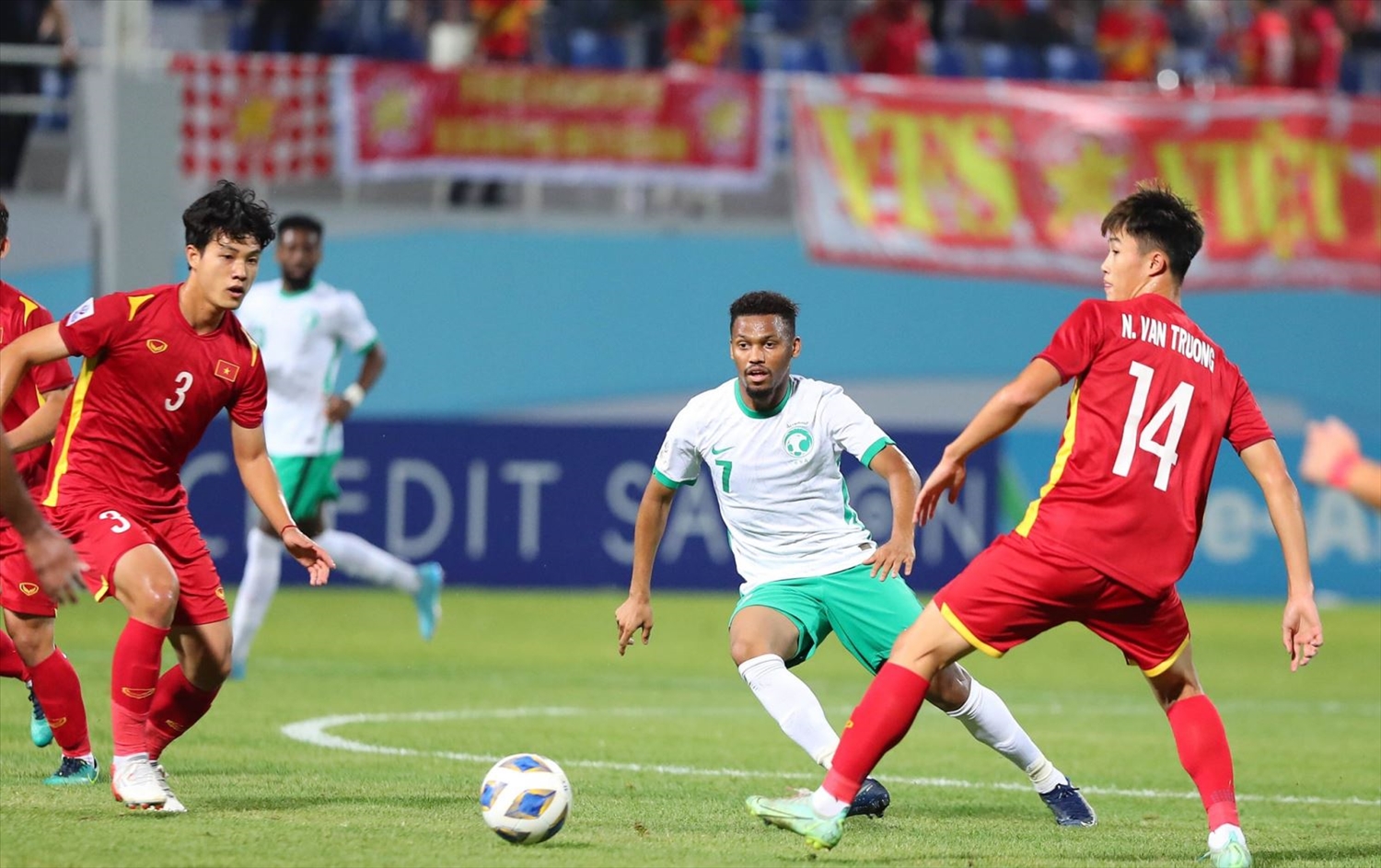 U23 Việt Nam đã không thể tạo nên bất ngờ trước U23 Saudi Arabia. Ảnh: VFF