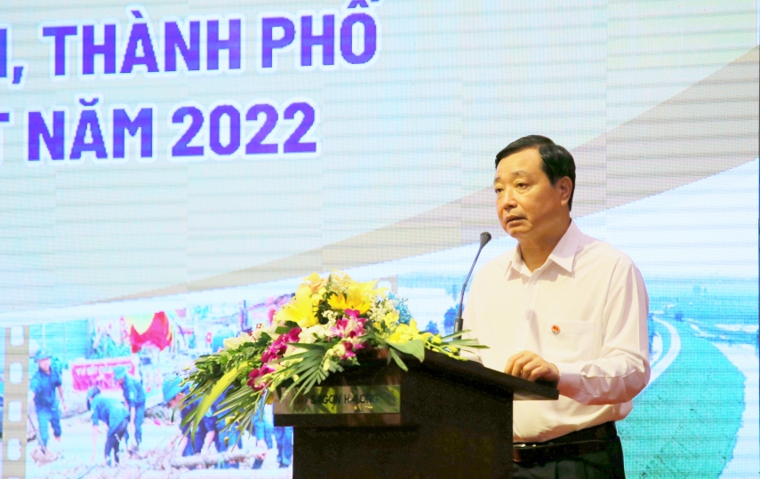 Ông Trần Quang Hoài, Tổng cục Trưởng Tổng cục PCTT, Phó Ban chỉ đạo Quốc gia về PCTT phát biểu khai mạc Hội nghị