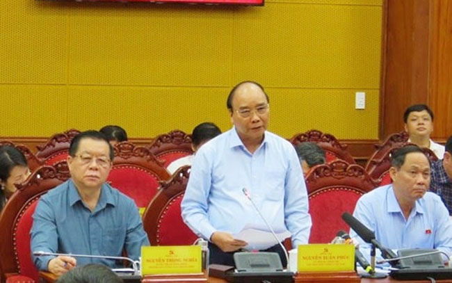 Chủ tịch nước Nguyễn Xuân Phúc phát biểu tại buổi làm việc