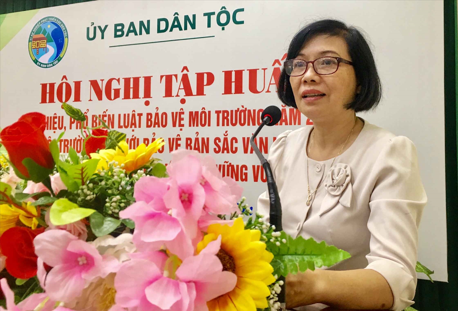 Bà Phạm Thị Phước An phát biểu tại Hội nghị