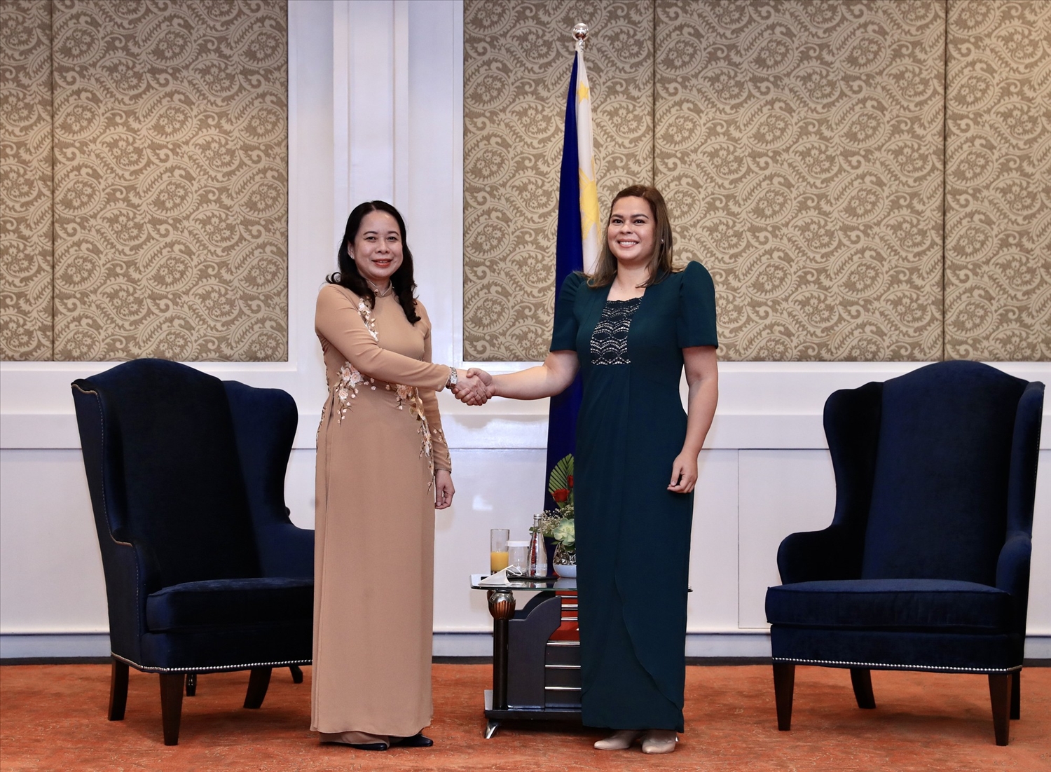 Phó Chủ tịch nước Võ Thị Ánh Xuân gặp Phó Tổng thống Philippines mới được bầu Sara Duterte