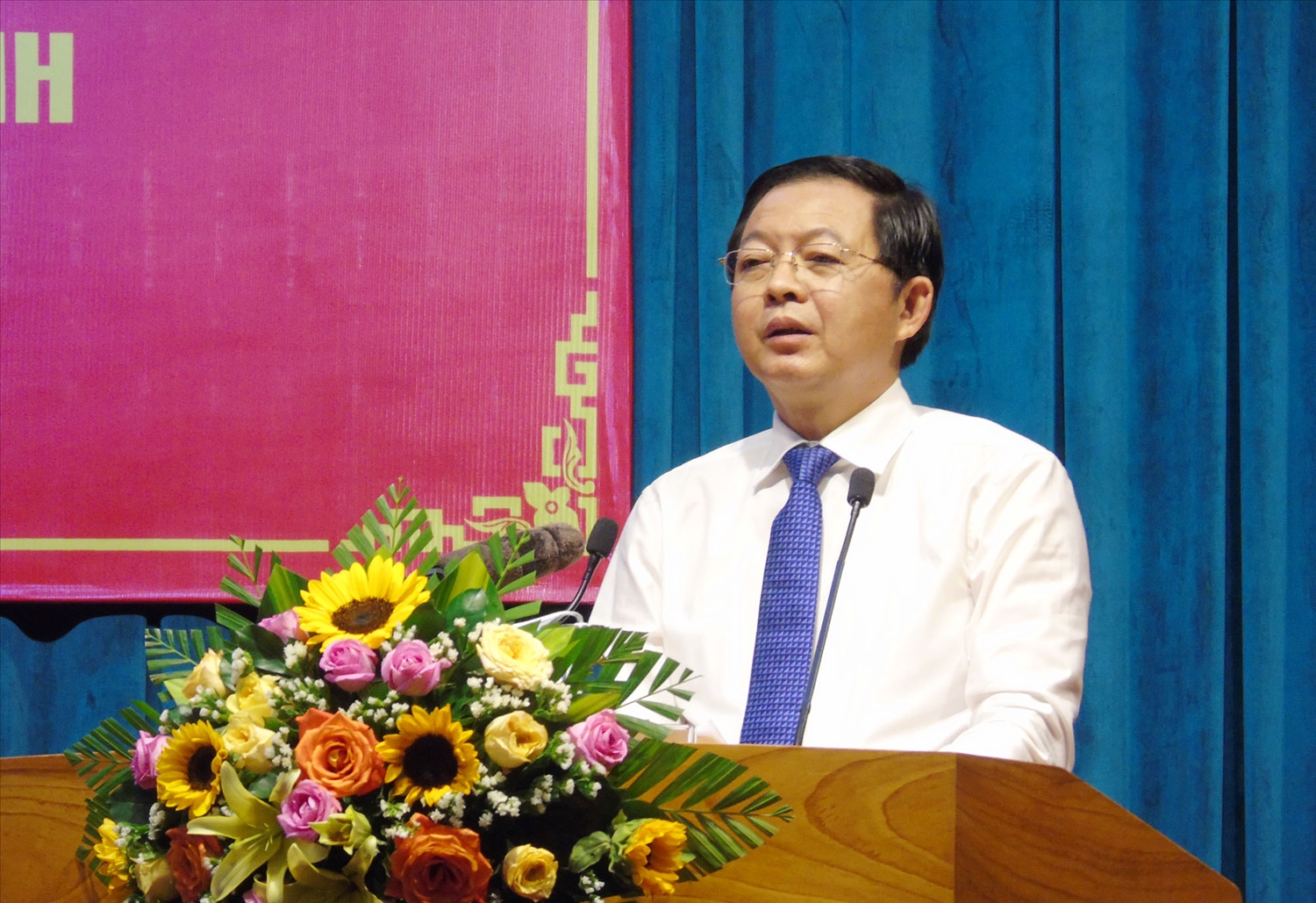 Ông Hồ Quốc Dũng Bí thư Tỉnh ủy Bình Định phát biểu tại Hội nghị