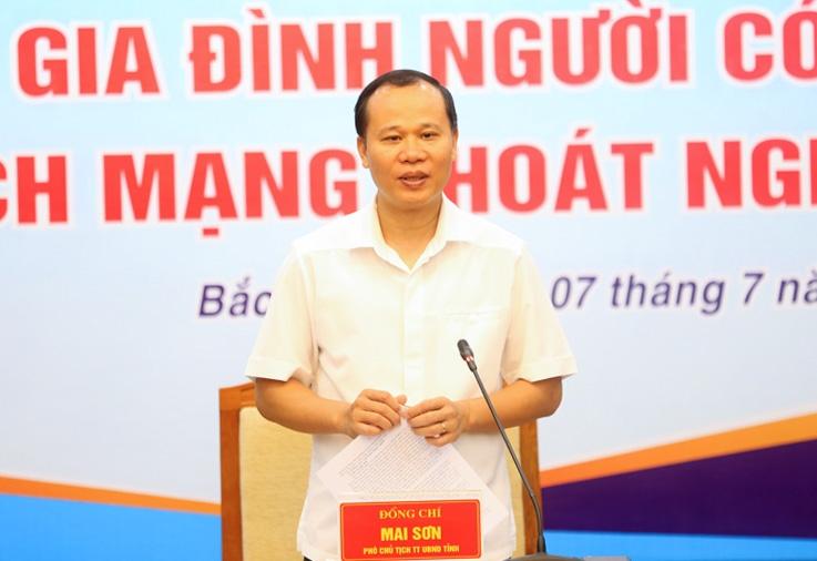 Ông Mai Sơn, Phó Chủ tịch Thường trực UBND tỉnh Bắc Giang phát biểu tại Hội nghị (Ảnh: Báo Bắc Giang)