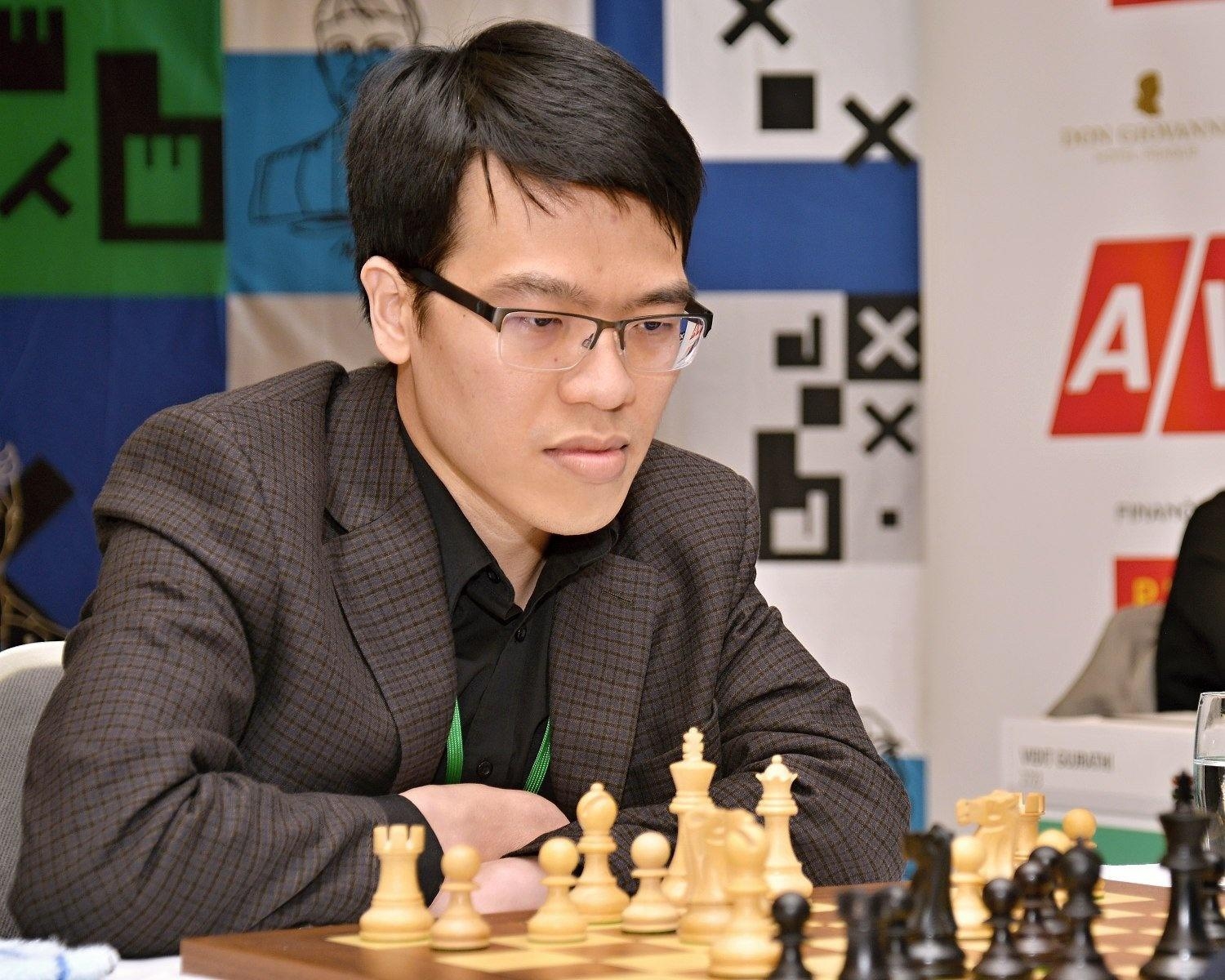 Lê Quang Liêm tại giải cờ vua Prague Masters 2022 (Ảnh ITN)