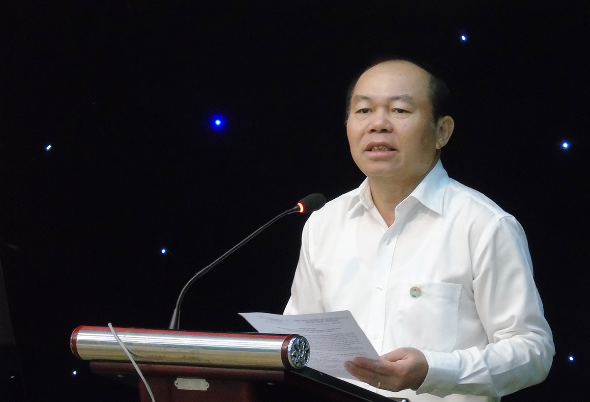 Ông Nguyễn Ngọc Bảo, Chủ tịch Liên minh HTX Việt Nam phát biểu tại Hội nghị
