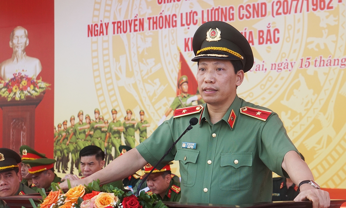 Thiếu tướng Lê Văn Tuyến, Thứ trưởng Bộ Công an phát biểu khai mạc Hội thi