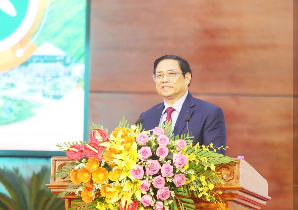 Thủ tướng Chính phủ Phạm Minh Chính phát biểu tại Hội nghị Xúc tiến tại Hậu Giang
