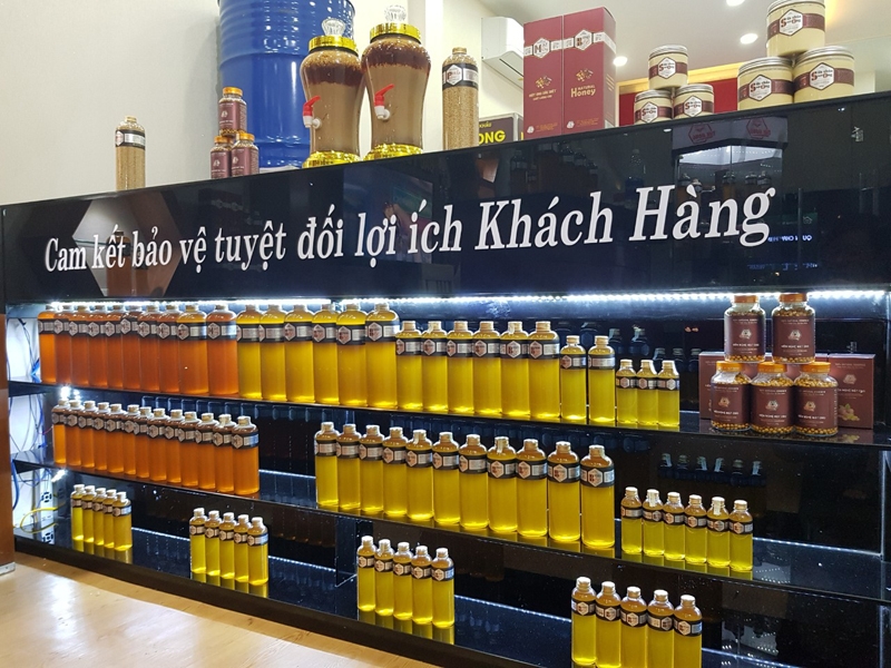 Sản phẩm mật ong đóng chai xuất khẩu của của một công ty xuất khẩu mật ong tại TP. Hồ Chí Minh