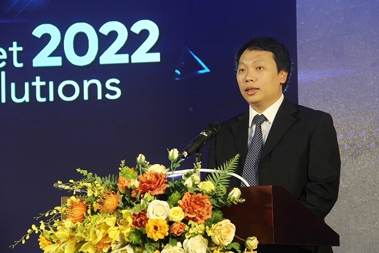 Thứ trưởng Bộ Thông tin và Truyền thông Nguyễn Huy Dũng phát biểu tại lễ phát động cuộc thi Viet Solutions 