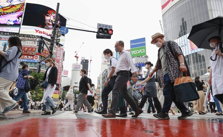 Nhật Bản đang trải qua làn sóng lây nhiễm COVID-19 lần thứ 7 (Ảnh: The Japan Times/Kyodo)