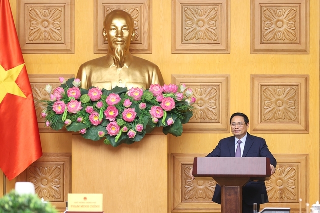 Thủ tướng Phạm Minh Chính: Trên cơ sở mối "lương duyên" lâu đời, sự phát triển của quan hệ Việt Nam – Hàn Quốc đã góp phần giúp mỗi bên phát triển nền kinh tế độc lập, tự chủ và đóng góp vào hòa bình, ổn định - Ảnh: VGP/Nhật Bắc