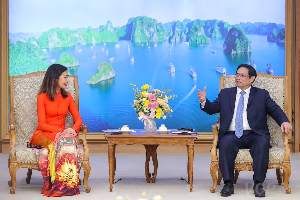 Thủ tướng Chính phủ Phạm Minh Chính cảm ơn LHQ đã đồng hành cùng Việt Nam - Ảnh: VGP/Nhật Bắc