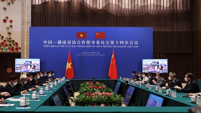 Phiên họp lần thứ 14 Ủy ban chỉ đạo hợp tác song phương Việt Nam - Trung Quốc - Ảnh: VGP/Hải Minh