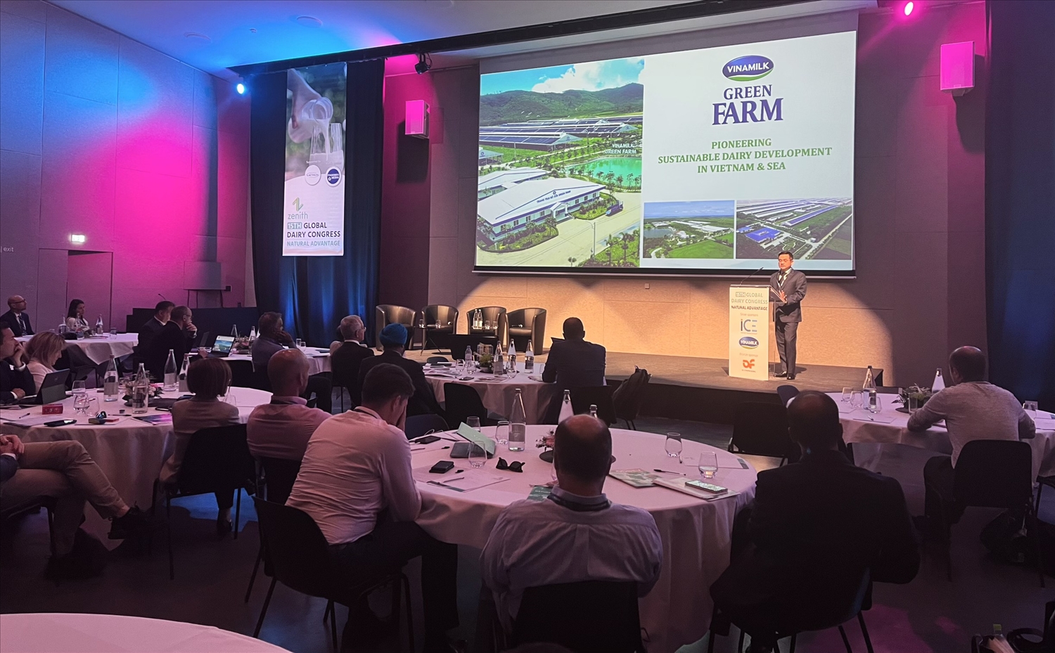 Đại diện của Vinamilk chia sẻ về câu chuyện của “Green Farm” tại hội nghị sữa toàn cầu diễn ra tại Pháp đầu tháng 6/2022