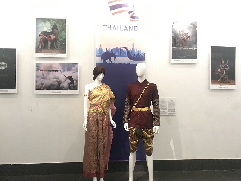 Không gian trưng bày văn hóa Thái Lan.