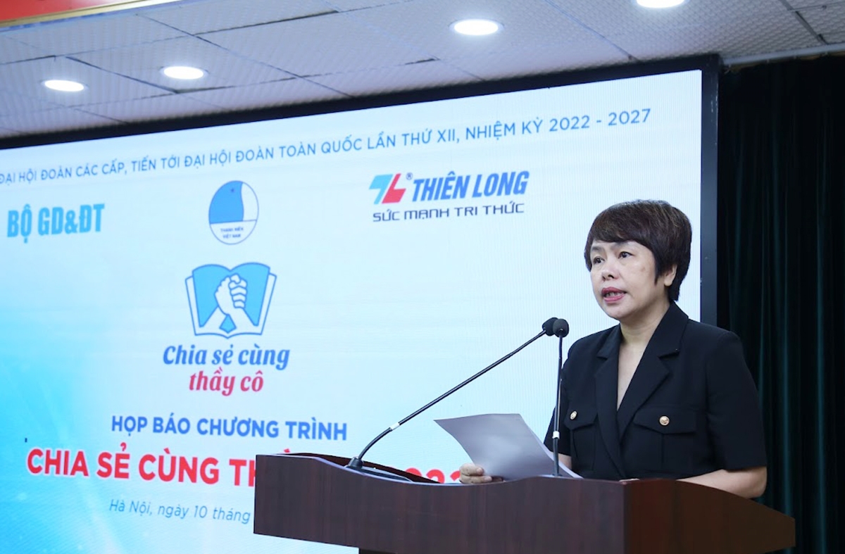 Phó Chủ tịch Trung ương Hội LHTN Việt Nam Đặng Thị Phương Thảo phát biểu tại buổi Họp báo