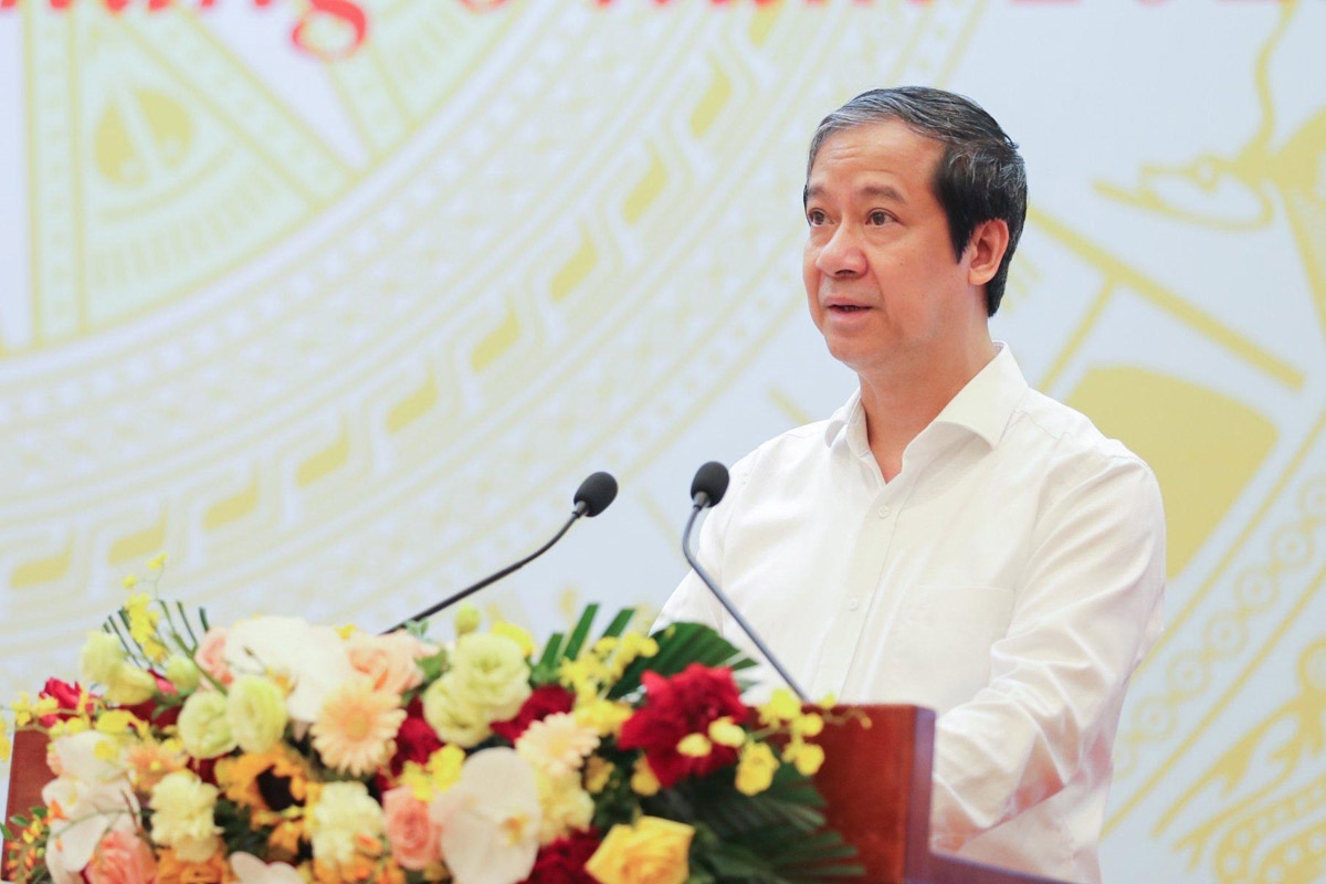 Bộ trưởng, Bộ Giáo dục và Đào tạo Nguyễn Kim Sơn phát biểu khai mạc Hội nghị