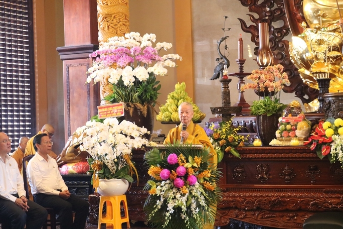 Đại lão Hòa thượng Thích Trí Quảng, Quyền Pháp chủ Giáo hội Phật giáo Việt Nam phát biểu