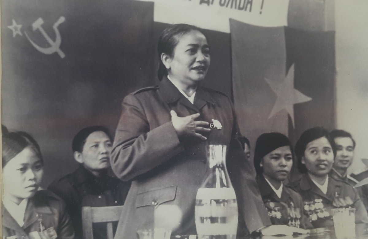 Ảnh tư liệu về nữ tướng Nguyễn Thị Định.