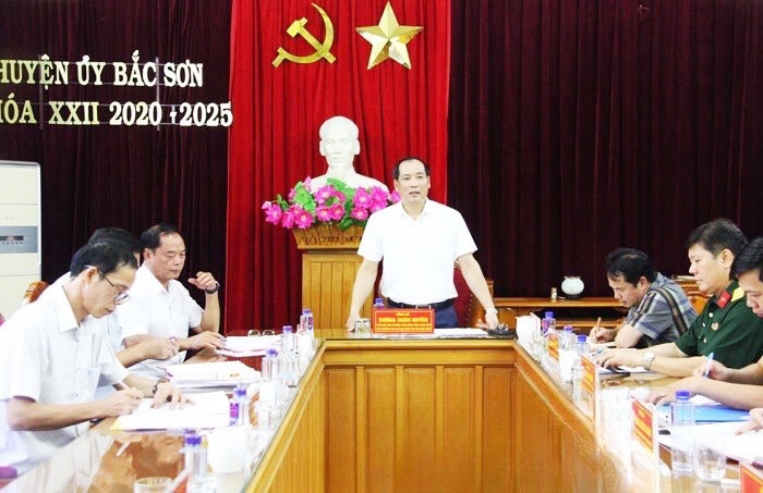 Ông Dương Xuân Huyên - Phó Chủ tịch Thường trực UBND tỉnh Lạng Sơn phát biểu tại buổi kiểm tra