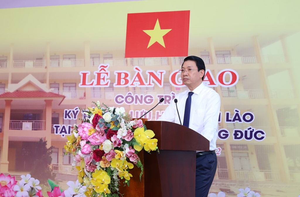 Ông Lê Đức Giang - Phó Chủ tịch UBND tỉnh Thanh Hóa phát biểu tại buổi Lễ bàn giao