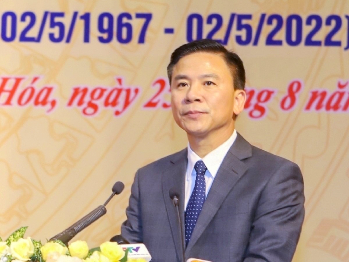 Bí thư tỉnh ủy Thanh Hóa Đỗ Trọng Hưng phát biểu tại Lễ kỷ niệm