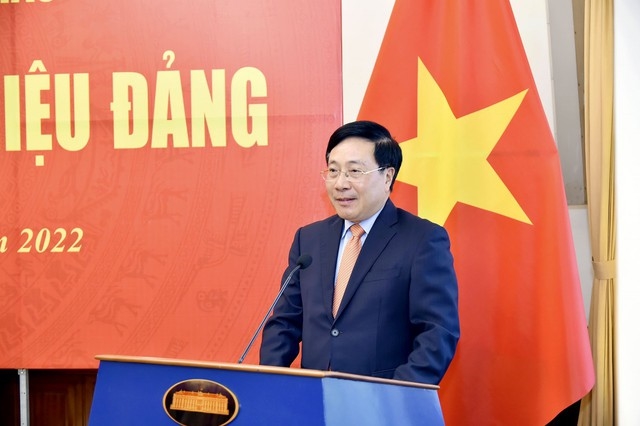 Phó Thủ tướng Thường trực Phạm Bình Minh phát biểu tại buổi Lễ - Ảnh: BNG