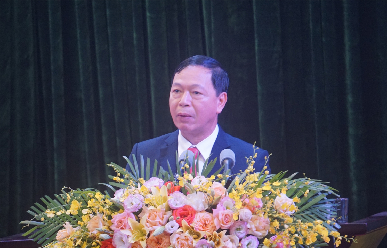 Bí thư Thành ủy Lào Cai Đỗ Trường Sơn đọc diễn văn tại Lễ kỷ niệm
