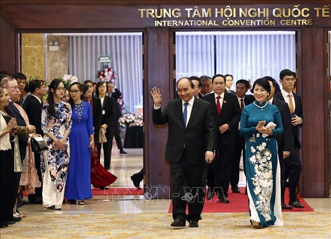 Chủ tịch nước Nguyễn Xuân Phúc và Phu nhân đến dự Lễ kỷ niệm