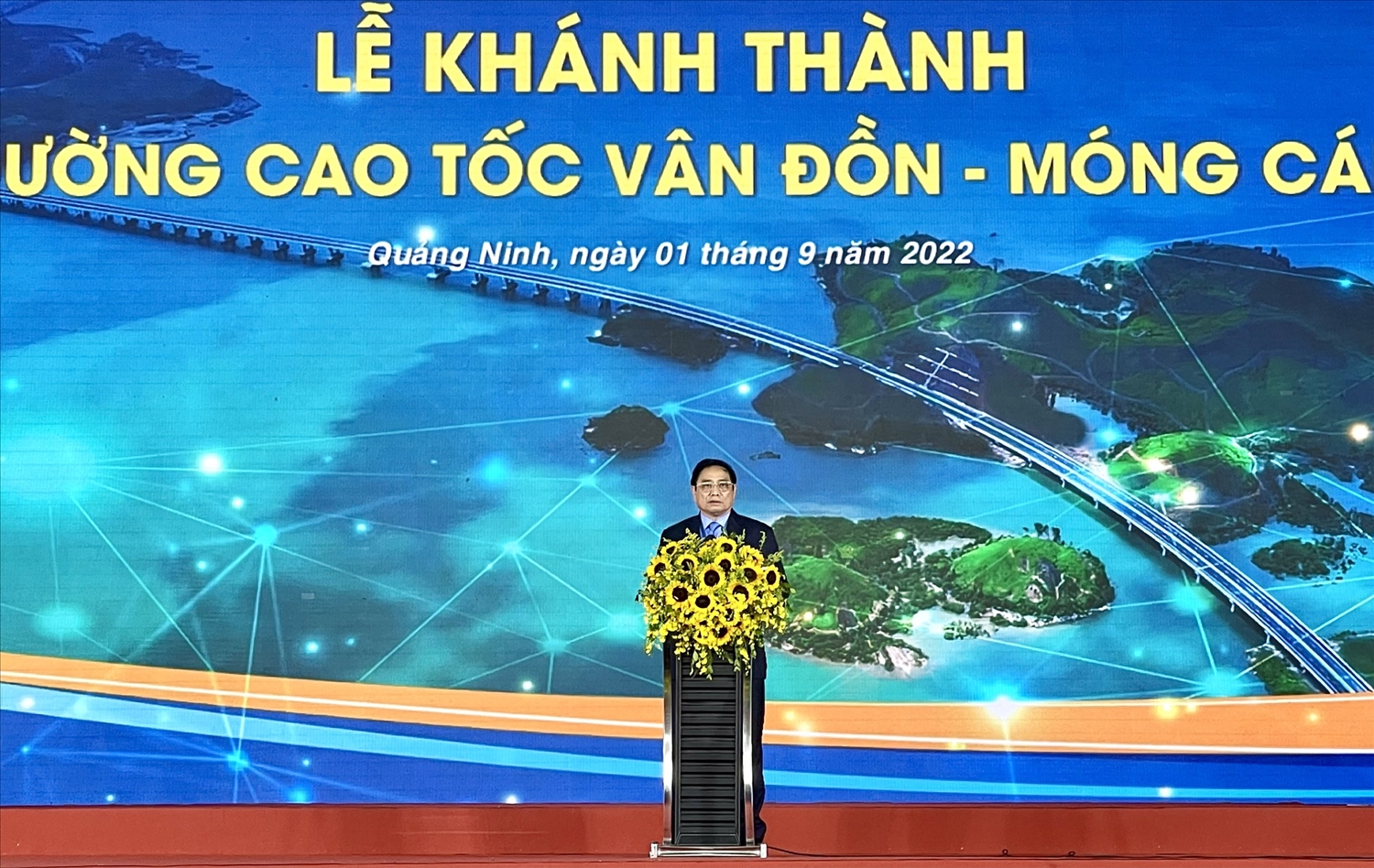 Thủ tướng Chính phủ Phạm Minh Chính phát biểu chỉ đạo tại Lễ khánh thành cao tốc Vân Đồn – Móng Cái