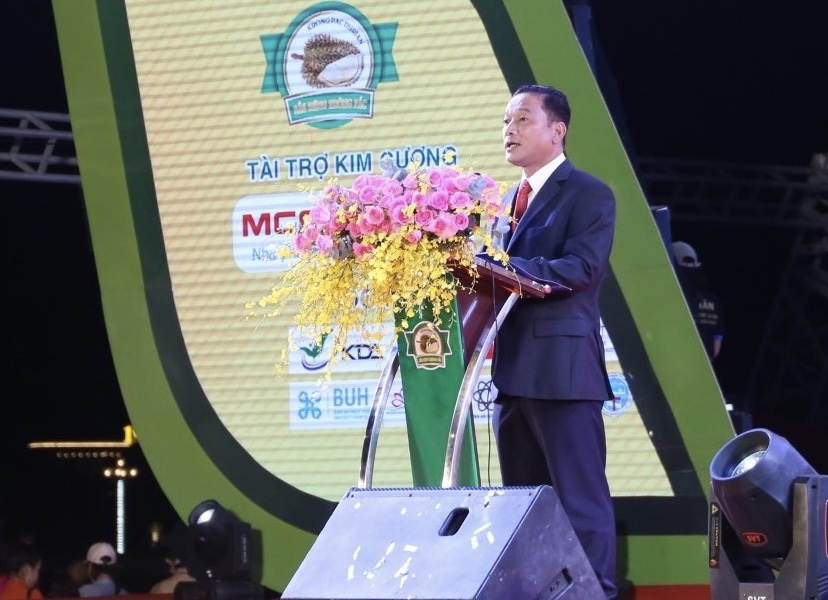 Phó Chủ tịch UBND tỉnh Đắk Lắk Y Giang Gry Niê Knơng phát biểu tại Lễ khai mạc