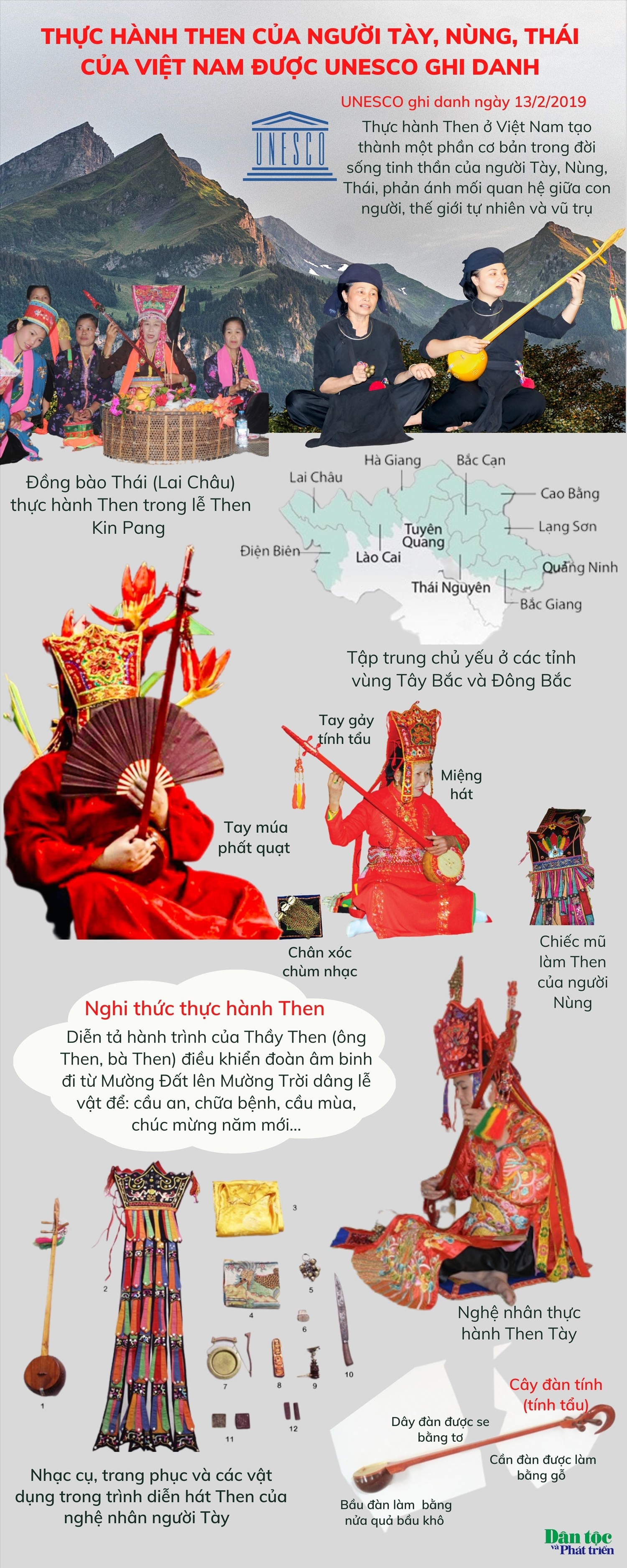 (Tin infographic) Di sản văn hóa Thực hành Then của người Tày, Nùng, Thái ở Việt Nam được UNESCO ghi danh