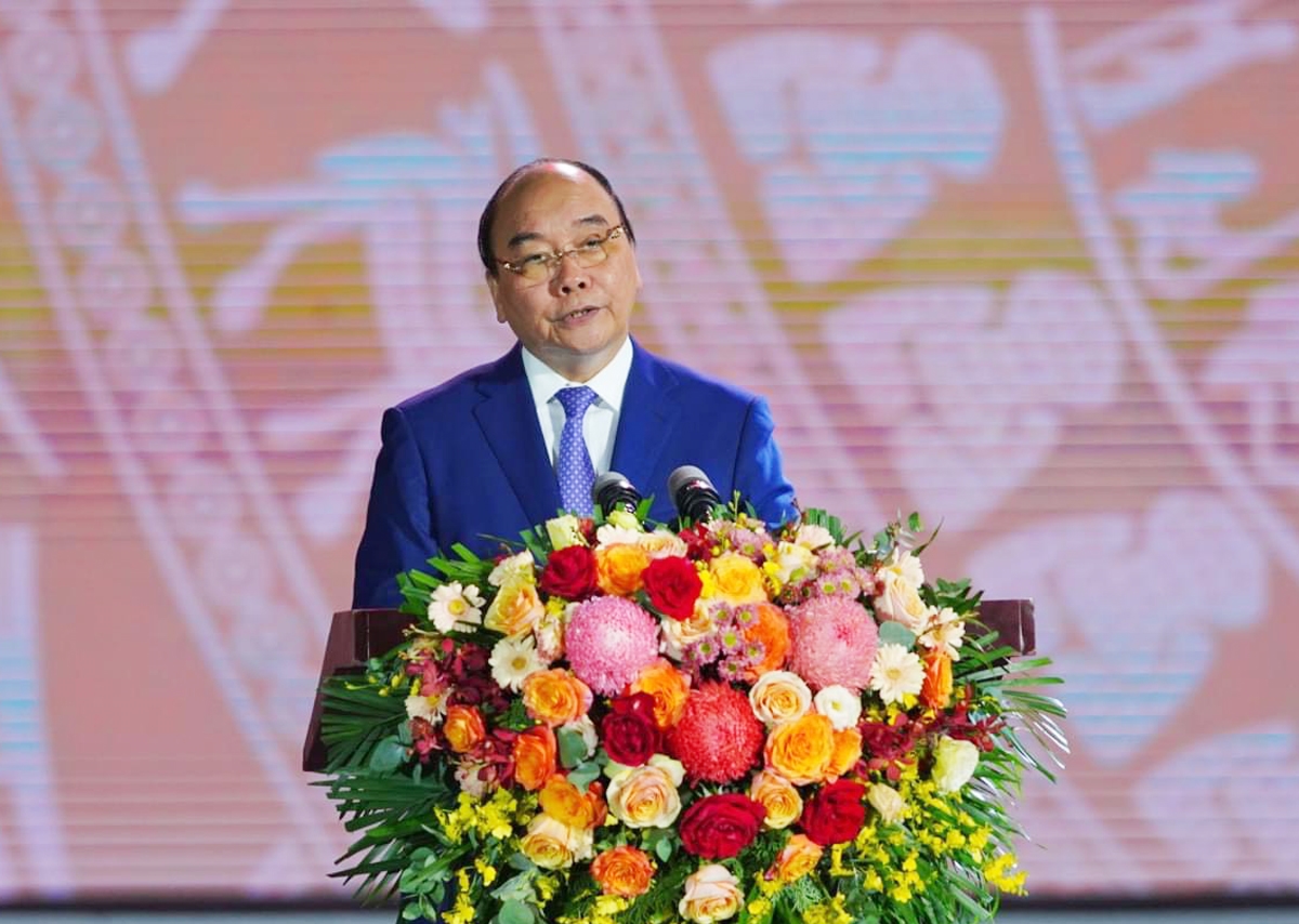 Chủ tịch nước Nguyễn Xuân Phúc phát biểu tại buổi Lễ 