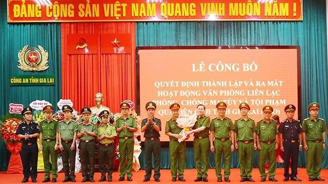 Lễ ra mắt Văn phòng liên lạc phòng - chống ma túy và tội phạm qua biên giới giữa tỉnh Gia Lai (Việt Nam) với tỉnh Ratanakiri (Vương quốc Campuchia)