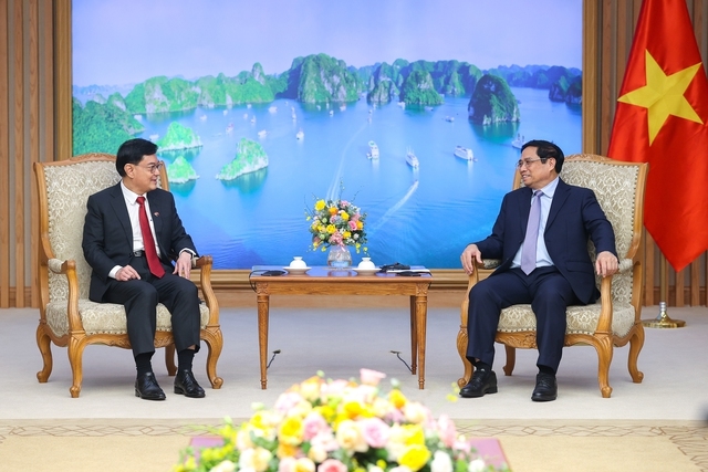 Thủ tướng Phạm Minh Chính đánh giá cao các khu công nghiệp VSIP đã trở thành hình mẫu thành công trong hợp tác kinh tế hai nước. Ảnh: VGP/Nhật Bắc