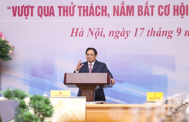 Thủ tướng khẳng định khu vực kinh tế có vốn đầu tư nước ngoài là bộ phận hợp thành quan trọng của nền kinh tế Việt Nam, được khuyến khích, tạo điều kiện phát triển lâu dài, hợp tác và cạnh tranh lành mạnh với các khu vực kinh tế khác - Ảnh: VGP/Nhật Bắc