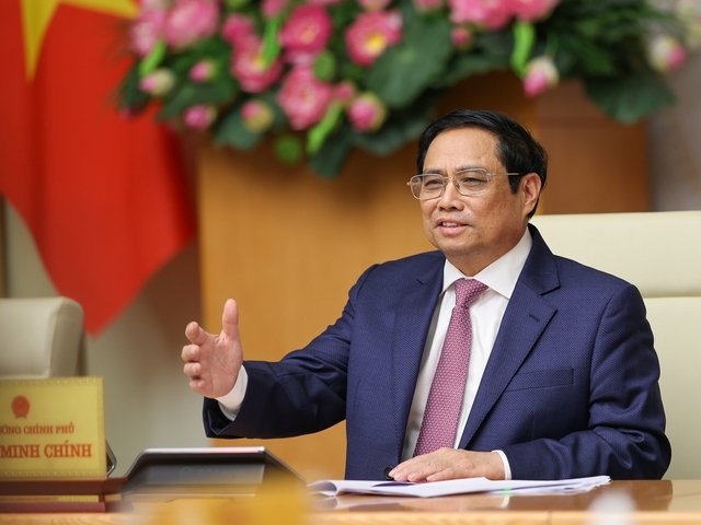 Thủ tướng nhấn mạnh tư tưởng của Chủ tịch Hồ Chí Minh “ngoại giao phải luôn luôn vì lợi ích dân tộc mà phục vụ” - Ảnh: VGP/Nhật Bắc