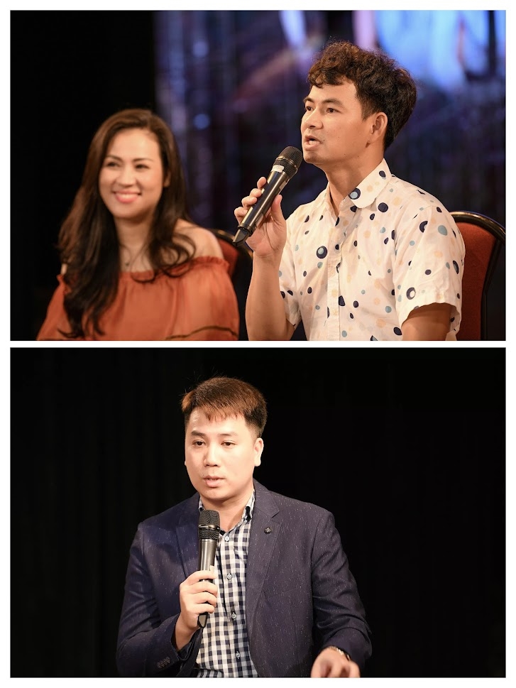 Đạo diễn Tùng Linh (ảnh dưới) và Giám đốc Nhà hát kịch Việt Nam Nguyễn Xuân Bắc