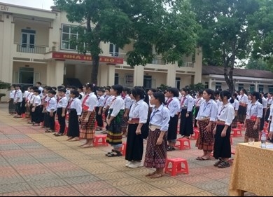 Một buổi truyền thông về phòng chống tảo hôn cho học sinh Trường dân tộc nội trú huyện Như Thanh