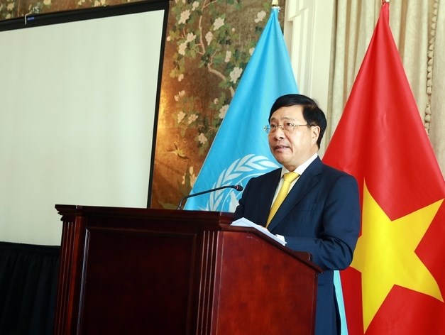 Phó Thủ tướng Thường trực nhấn mạnh sự tương đồng về những giá trị và nguyên tắc quan trọng đã tạo nền tảng cho quan hệ hợp tác, đối tác giữa Việt Nam và LHQ - Ảnh: VGP/Hải Minh
