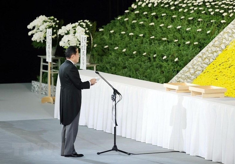Thủ tướng Nhật Bản Fumio Kishida cũng đánh giá cao các di sản của cố Thủ tướng Abe. (Ảnh: Kyodo/TTXVN)